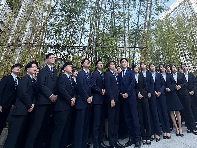 入社式のようす